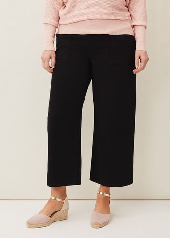 Phase Eight Nora Denim Culotte Jeans Black Canada | RTYOZK-683